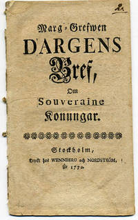 Marg-grefwen d’Argens bref, om souveraine…