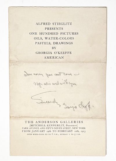 Alfred Stieglitz Presents One Hundred Pictures: Oils, Water-Colors, Pastels, Drawings, by Georgia O’Keeffe, American