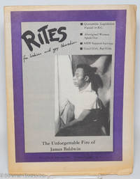 cover of Rites: for lesbian and gay liberation; vol. 4, #8, February 1988: The Unforgettable Fire of James Baldwin
