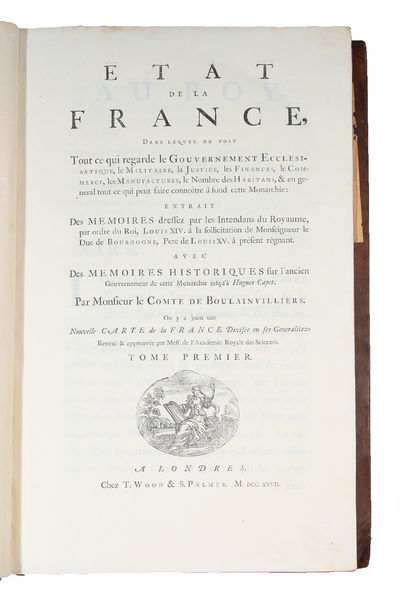 Etat de la France dans lequel on voit tout ce qui regarde le gouvernement ecclésiastique, le militaire, la justice, les finances, le commerce, les manufactures, le nombre des habitans, & en général tout ce qui peut faire connoître à fond cette monarch... (photo 2)