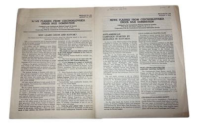 News Flashes frtom Czechoslovakia under Nazi Domination, Releases Nos. 249 and 250 Aug. 7 and 14, 1944