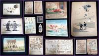 Collection of Artwork, Drawing, and Sketches by A S Van Eerde, c1920s - 1940s