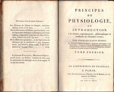 Principes de physiologie, ou introduction à la science expérimentale, philosophique et médicale de l'homme vivant. 1-4. (photo 2)