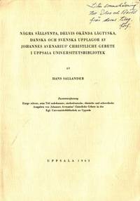 Några sällsynta, delvis okända lågtyska, danska…
