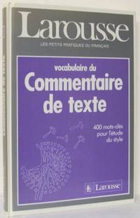 Vocabulaire du commentaire de texte.