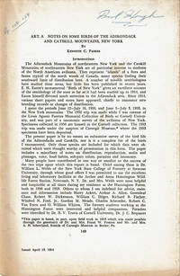 image of NOTES ON SOME BIRDS OF THE ADIRONDACK AND CATSKILL MOUNTAINS, NEW YORK.