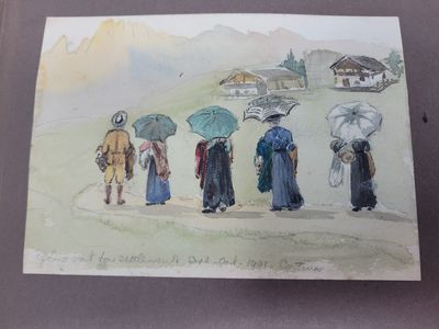 Travel Album of a Trip to Cortina Italy with Photos and Watercolors