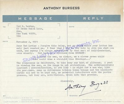 Anthony Burgess Quotes From His Famous Enderby Novel
