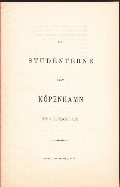 Till studenterne från Köpenhamn den 5 september…