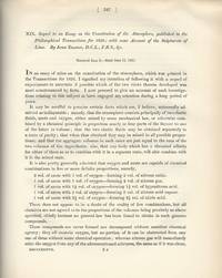 Sequel to an Essay on the Constitution of the Atmosphere."(Philosophical Transactions of the Royal Society of London, Vol. 127 for the Year 1837 Part I & Part II, pp. 347-363)