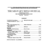 Browse recent arrivals in Military Rifle Journal from Sagebrush Valley ...