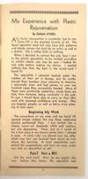 View Image 3 of 21 for Three (3) Booklets Advertising Plastic Surgery and Facial Rejuvenation to 1930s Women Inventory #22003992