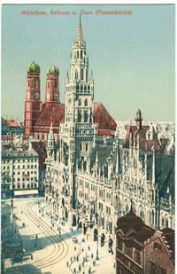 Germany – Munchen, Munich, Rathaus u. Dom (Frauenkirche) early 1900s unused Postcard