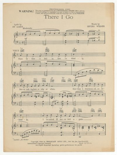 [Sheet music]: There I Go