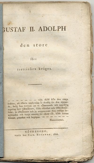 Gustaf II Adolph den store före trettioåra kriget.