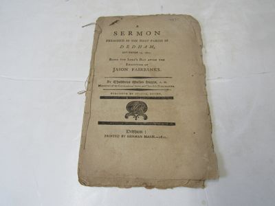 A Sermon Preached in the First Parish of Dedham