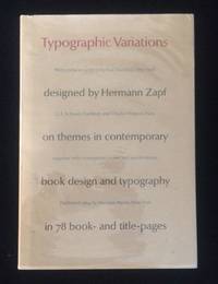 image of Typographic Variations designed by Hermann Zapf on themes in contemporary book design and typography in 78 book-and-title-pages