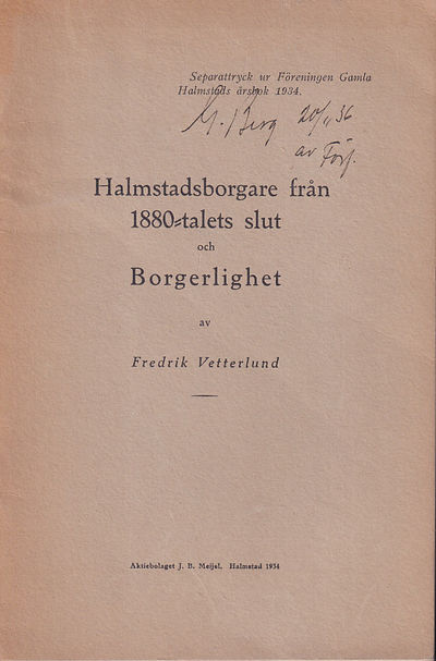 Halmstadsborgare från 1880-talets slut och…