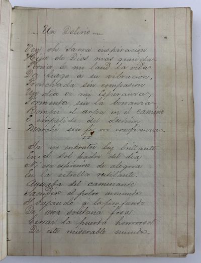 [Manuscript Journal and Scrapbook Containing Original Poems and Extracts of Printed Works by 19th-Century Cuban-American Poet, Manuel Francisco Barranco y Miranda]