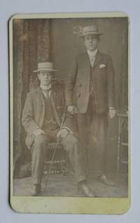 image of Carte De Visite Photograph: A Studio Portrait of Two Finely Dressed Young Men.
