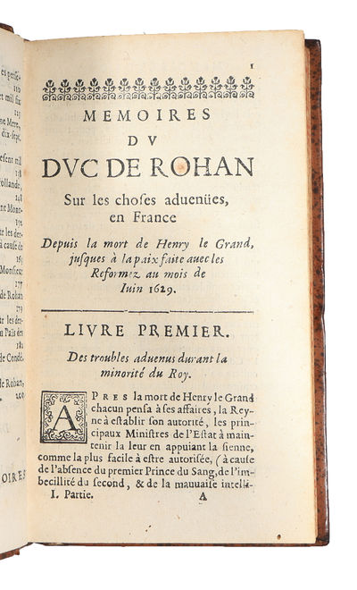 Mémoires du duc de Rohan sur les choses advenues en France. 2 vols. (photo 2)
