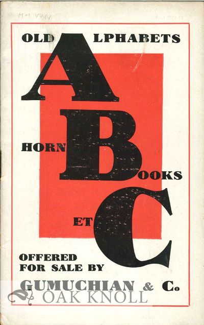 EARLY ALPHABETS HORN BOOKS AND AMUSING CHILDREN'S BOOKS