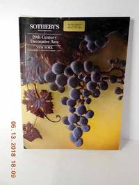 image of 20th Century Decorative Arts Catalogue November 30 and December 1, 1990