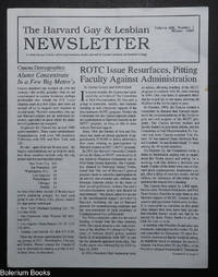 The Harvard Gay & Lesbian Newsletter: vol. 13, #1, Winter 1995: ROTC Issue Resurfaces