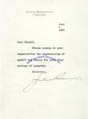 Typed Autographed Letter From Julius Rosenwald, Noted Philanthropist, Offering Thanks For A Condolence Letter