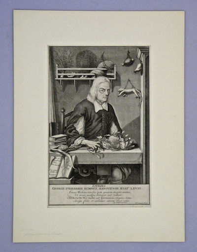 Fine engraved portrait of the blind naturalist at his work table