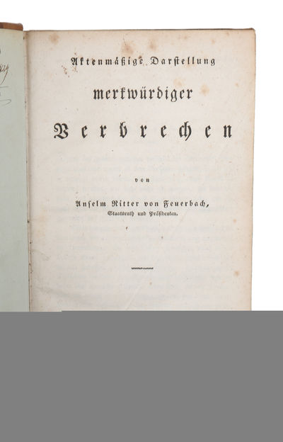 Aktenmässige Darstellung merkwürdiger Verbrechen. 2 Bde. (photo 4)