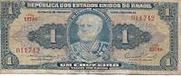 image of Brazil 1,2,5_10 Cruzeiro Banknotes (1954-8) - Set of 4 Ban