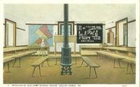 Interior of old camp School house, Valley Forge, Pa 1926 used Postcard
