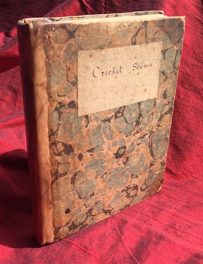 [MANUSCRIPT]. "Cricket Scores" (title in MS on upper cover). Album of newspaper clippings