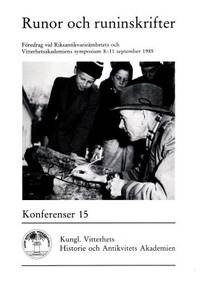 Runor och runinskrifter. Föredrag vid…