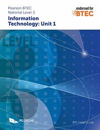 Pearson BTEC National Level 3 Information Technology Component Unit 1 External Assessment...
