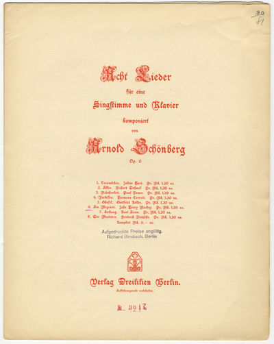 [Op. 6, no. 6]. Acht Lieder für eine Singstimme und Klavier... Op. 6 [No. 6: Am Wegrand]