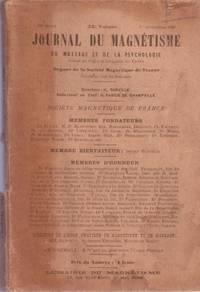 Journal du MagnÃ©tisme nÂ° 1 - 35Ã¨me volume de Durville - 1908