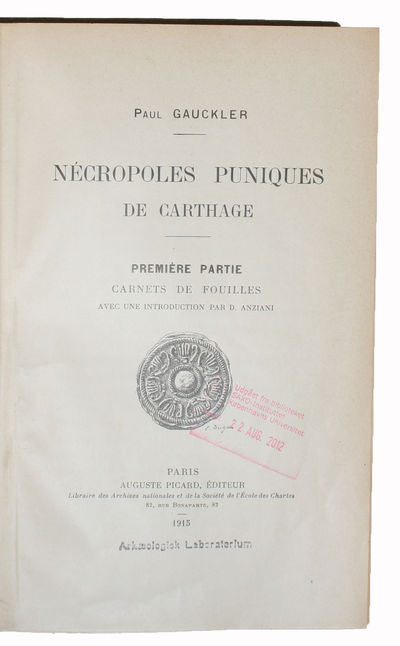 Nécropoles Puniques de Carthage. Premiere -…
