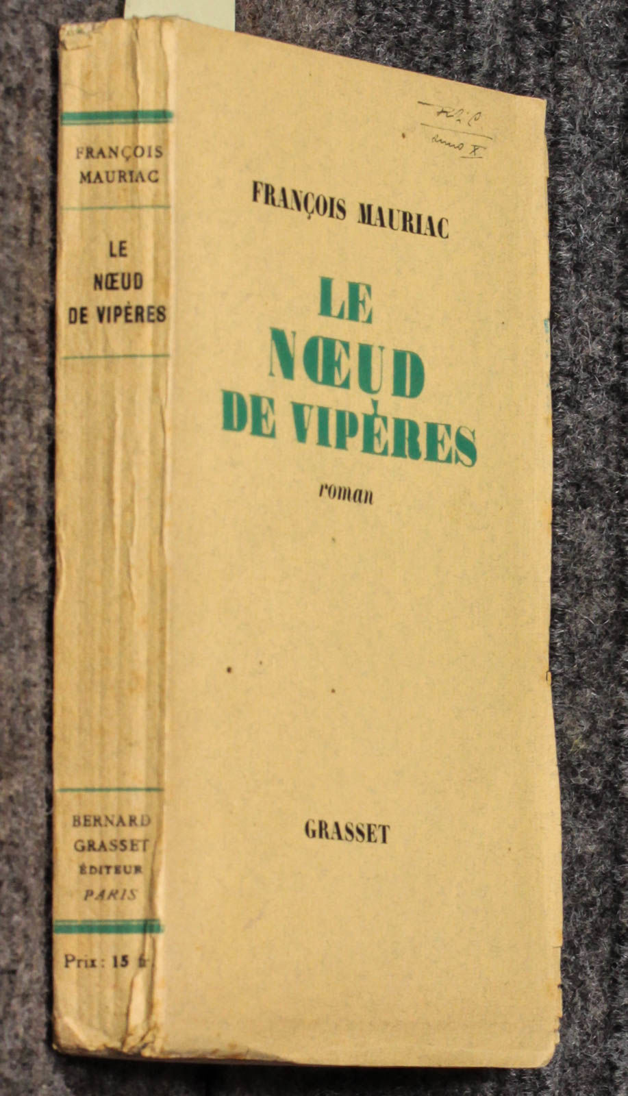 洋書 Francois Mauriac Le Noeud De Viperes [limited Edition] by Francois Mauriac