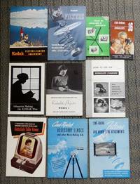 10 KODAK BROCHURES FROM 1940s, 1950s, INCLUDING: KODAK FILTERS AND OTHER LENS ATTACHMENTS, CINE-KODAK ACCESSORY LENSES AND OTHER MOVIE-MAKING AIDS, KODASLIDE PROJECTOR MODEL 1, KODAK PICTURE-TAKING EQUIPMENT, HOW TO CHOOSE A CAMERA, ETC. by Kodak / Eastman Kodak