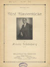 [Op. 23]. Fünf Klavierstücke
