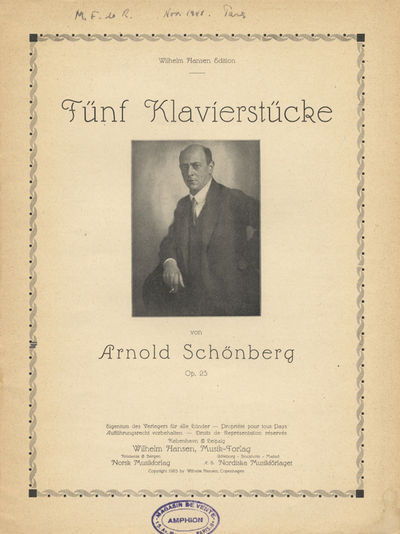 [Op. 23]. Fünf Klavierstücke