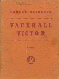 Vauxhall Victor: Operation and Maintenance Instructions