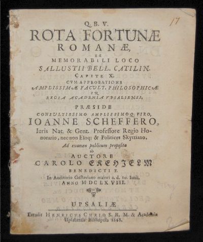 Rota fortunæ romanæ, ex memorabili loco Sallustii…