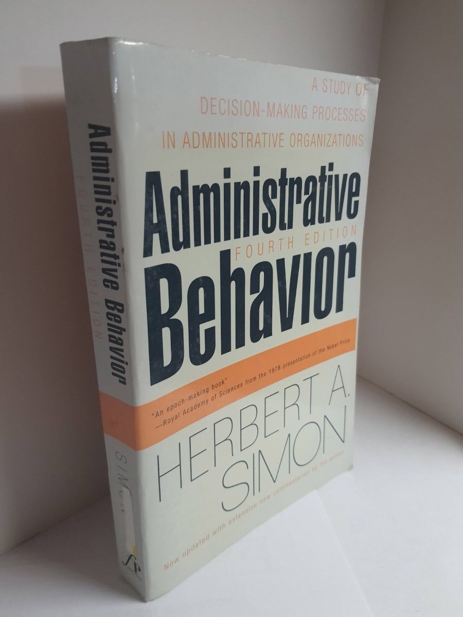 Administrative Behavior, by Simon, Herbert A | Softcover | 1997