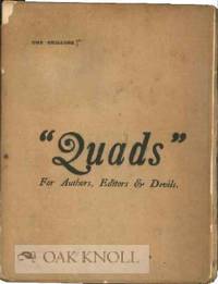 QUADS, FOR AUTHORS, EDITORS & DEVILS - 