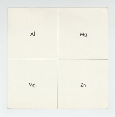 Exhibition card: Carl Andre (opens 3 February 1971)