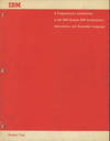 A Programmer's Introduction to the IBM System/360 Architecture, Instructions, and Assembler Language (Student Text), with IBM Data Processing Glossary