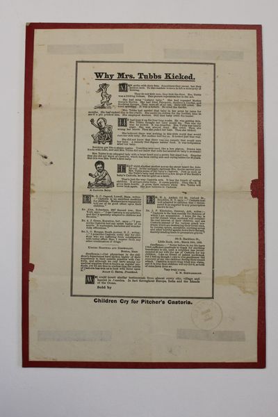 WHY MRS. TUBBS KICKED...CHILDREN CRY FOR PITCHER'S CASTORIA